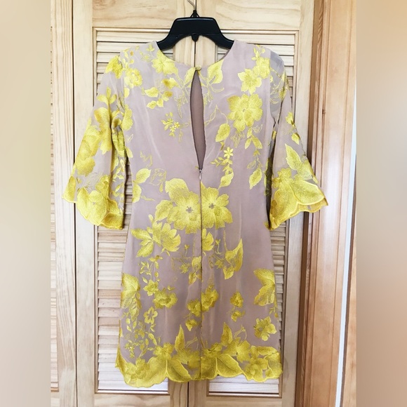 Dress the Population Paige Embroidered Sleeved Mini Dress | Size Small - Picture 7 of 7